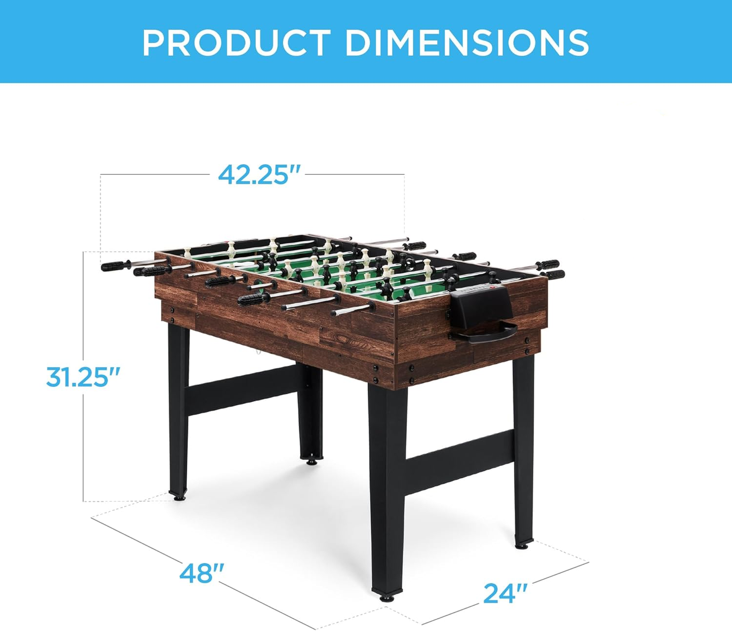 2x4ft 10-in-1 Multi-function Combo Game Table Set Foosball Table for Home, Game Room - COOLBABY