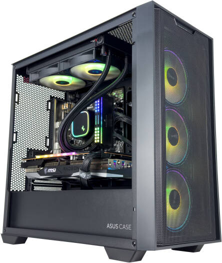 Nebula Blaze Gaming PC: AMD Ryzen 7 5700X, NVIDIA RTX 4060 Ti, 32GB DDR4 RAM, 2TB Gen 4 SSD, 650W 80 PLUS PSU, 240mm Liquid Cooler - COOLBABY