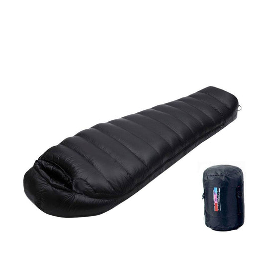 COOLBABY 1500g Down Sleeping Bag Velvet Adult Outdoor Portable Four Seasons Wargm Camping Travel Waterproof with Storage Bag - COOLBABY