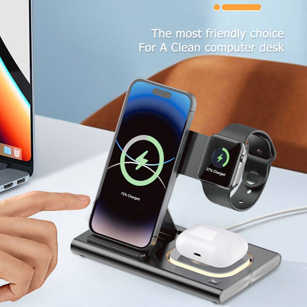 COOLBABY 3-in-1 Wireless Charger,Support Fast Charging and Multifunction Wireless Charging for Iphone - COOLBABY