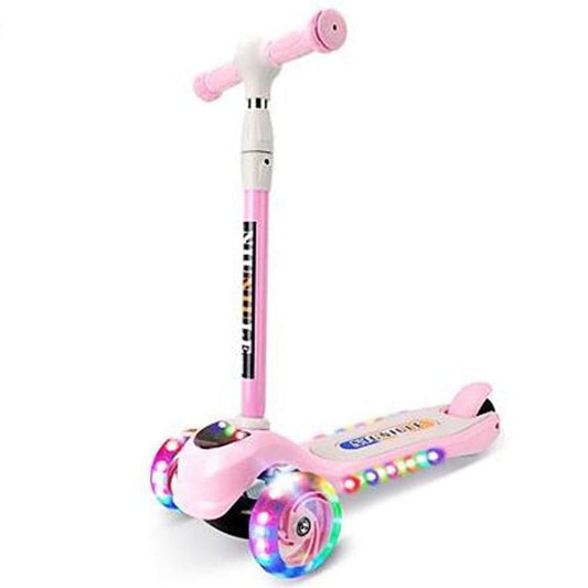 COOLBABY 312D Super Fashion Kick Scooter 3 Wheel Indoor And Outdoor Scooter With Adjustable Height And LED Light Music - COOL BABY