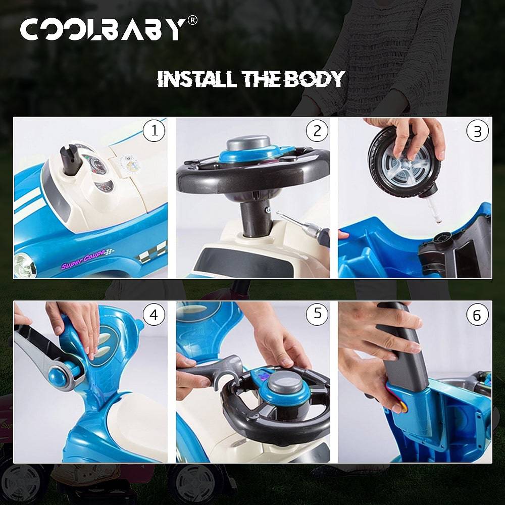 COOLBABY 323P  3 In 1 Activity Ride-On Scooter for Unisex - COOL BABY