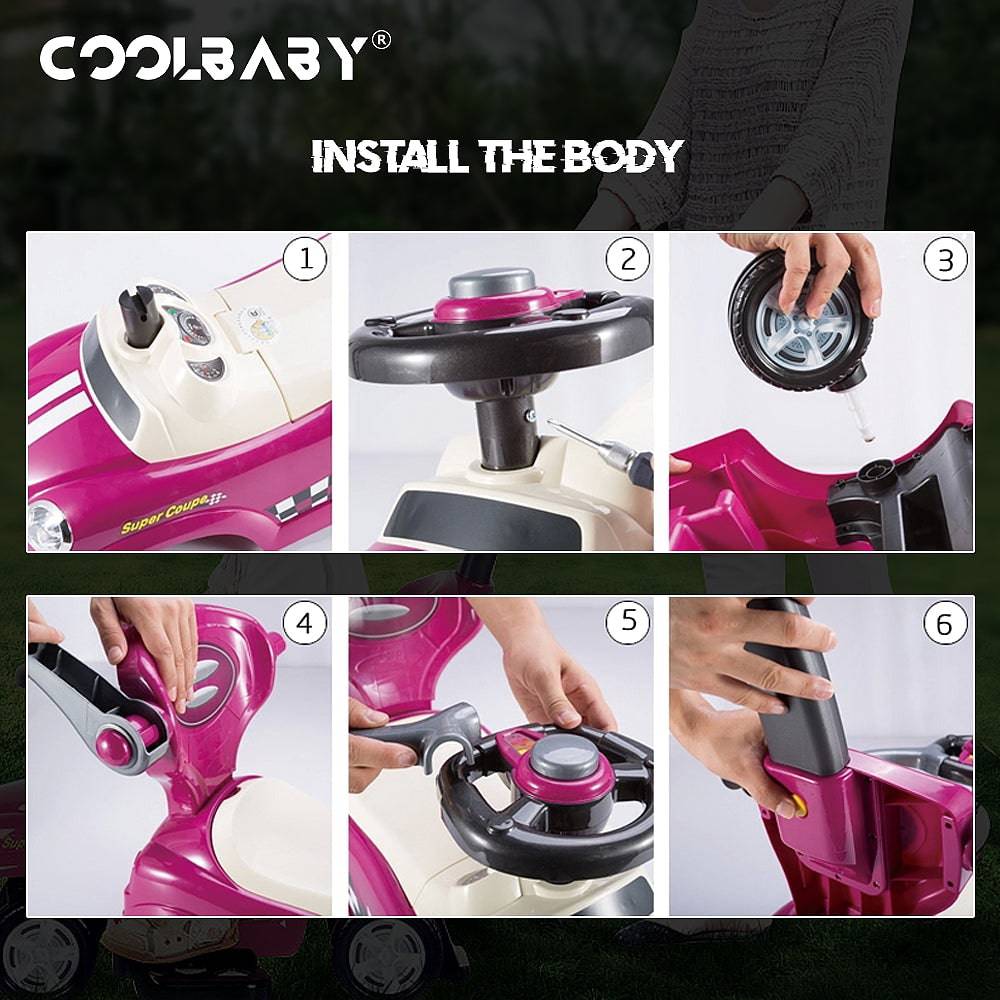 COOLBABY 323P  3 In 1 Activity Ride-On Scooter for Unisex - COOL BABY