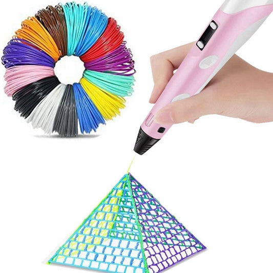 COOLBABY 3D printing graffiti pen, 12-color printing pen with display, safe and non-toxic, adjustable temperature and speed. - COOLBABY