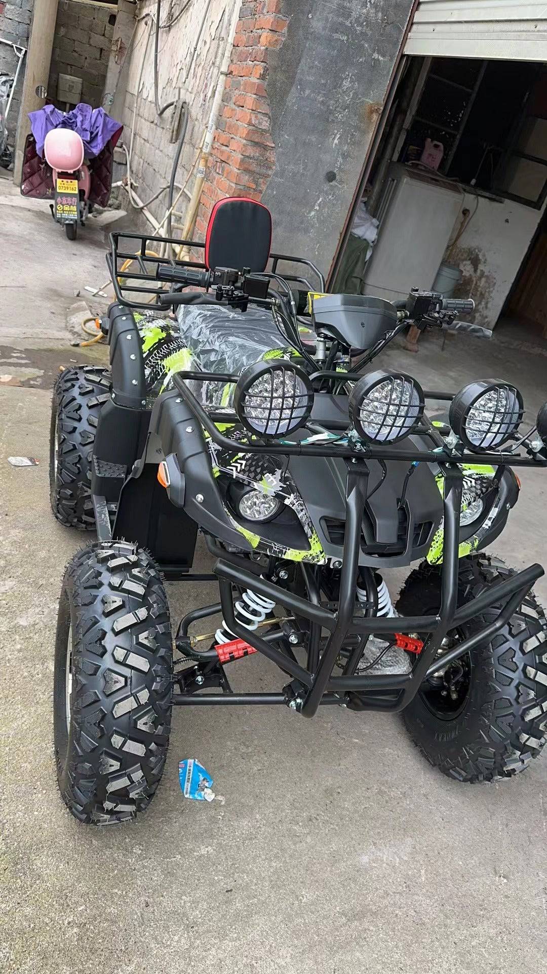 COOLBABY A7-013 ATV 200cc Dune Buggy 2 Stroke Single Cylinder, Air Cooled Engine 4 Wheelers Quad Bike All Terrain Quadricycle Off-road Motorcycle - COOLBABY