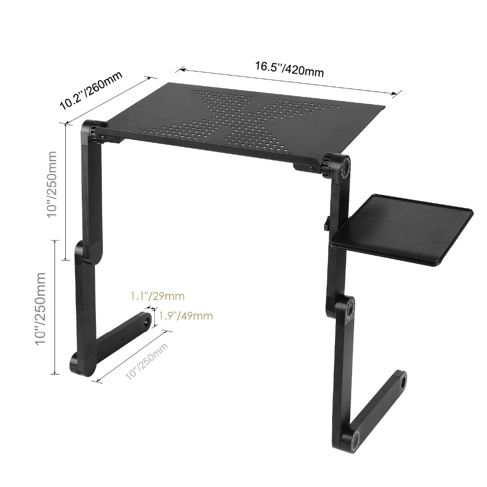 COOLBABY Adjustable Laptop Table Stand – Folding Ergonomic Design for Comfortable Computing Anywhere - COOLBABY