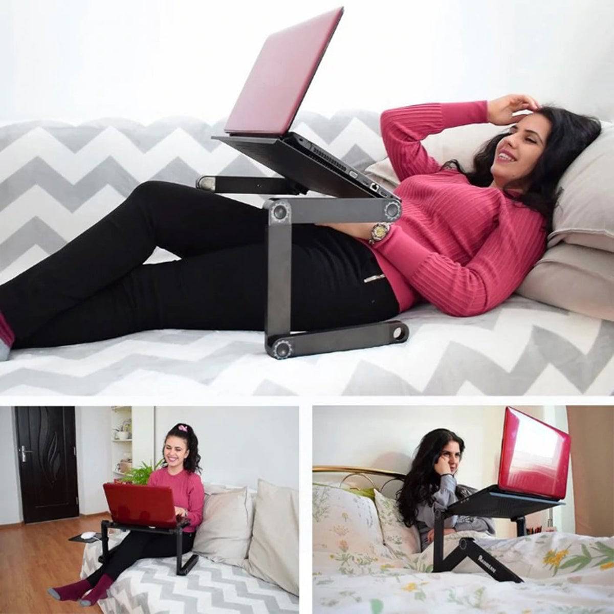 COOLBABY Adjustable Laptop Table Stand – Folding Ergonomic Design for Comfortable Computing Anywhere - COOLBABY