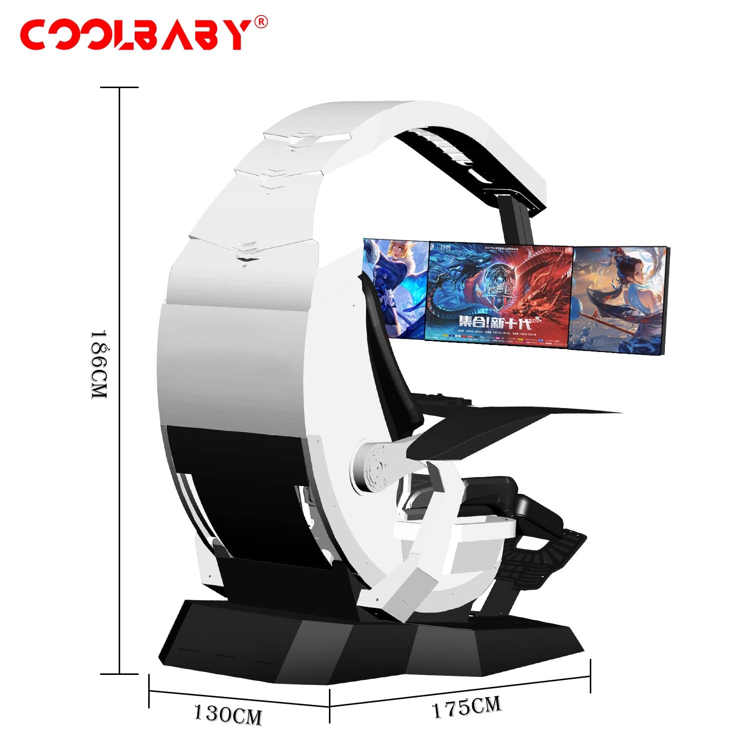 COOLBABY All in One Ergonomic Gaming Office Chair with High Quality De