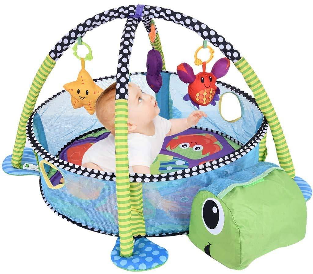 COOLBABY Baby Activity Gym Play Mat & Ball Pit With Mesh Sides - COOL BABY