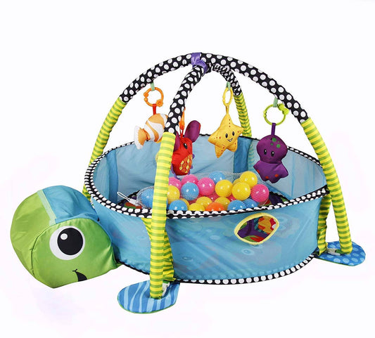 COOLBABY Baby Activity Gym Play Mat & Ball Pit With Mesh Sides - COOL BABY