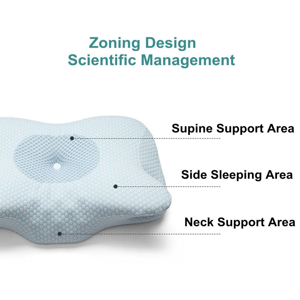 COOLBABY Cervical Pillow, Ergonomic Orthopedic Sleeping Support Pillow for Side Sleepers - COOLBABY