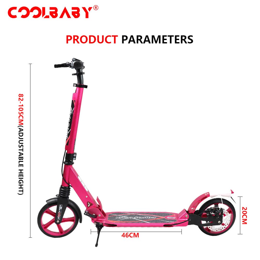 COOLBABY CRHB-PK Foldable Aluminum Alloy Scooter - COOLBABY