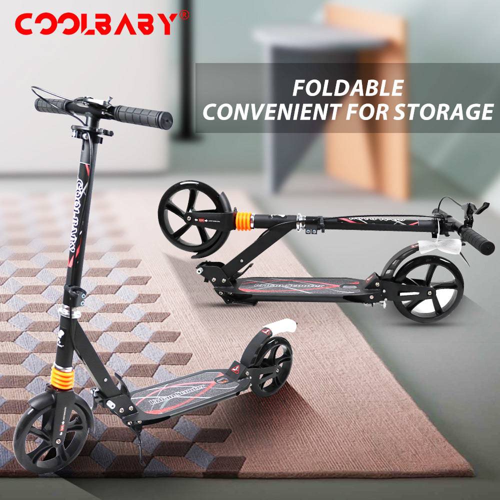 COOLBABY CS003 Premium Comfort Scooter with Adjustable Handlebar and Quick-Fold Mechanism - COOL BABY