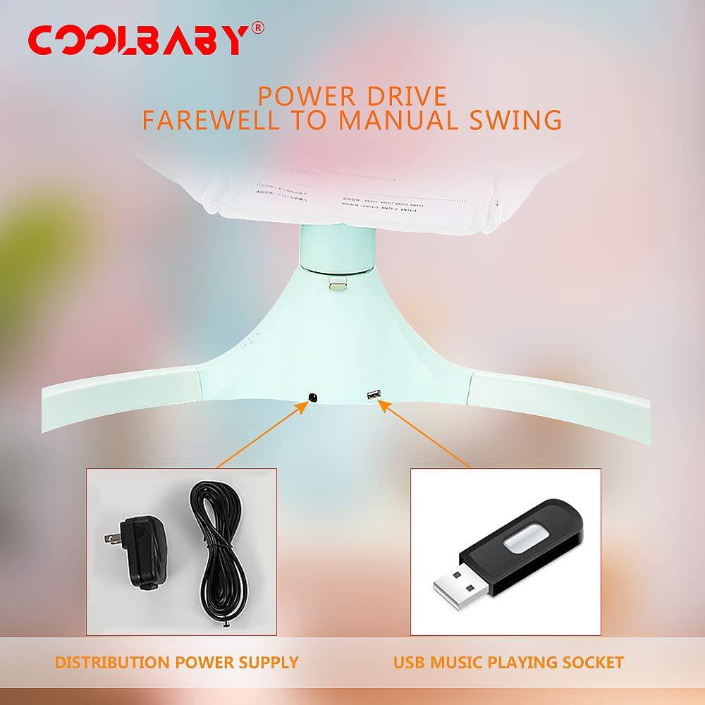 COOLBABY DDYY01 Swing With Remote and Bluetooth Music - COOLBABY