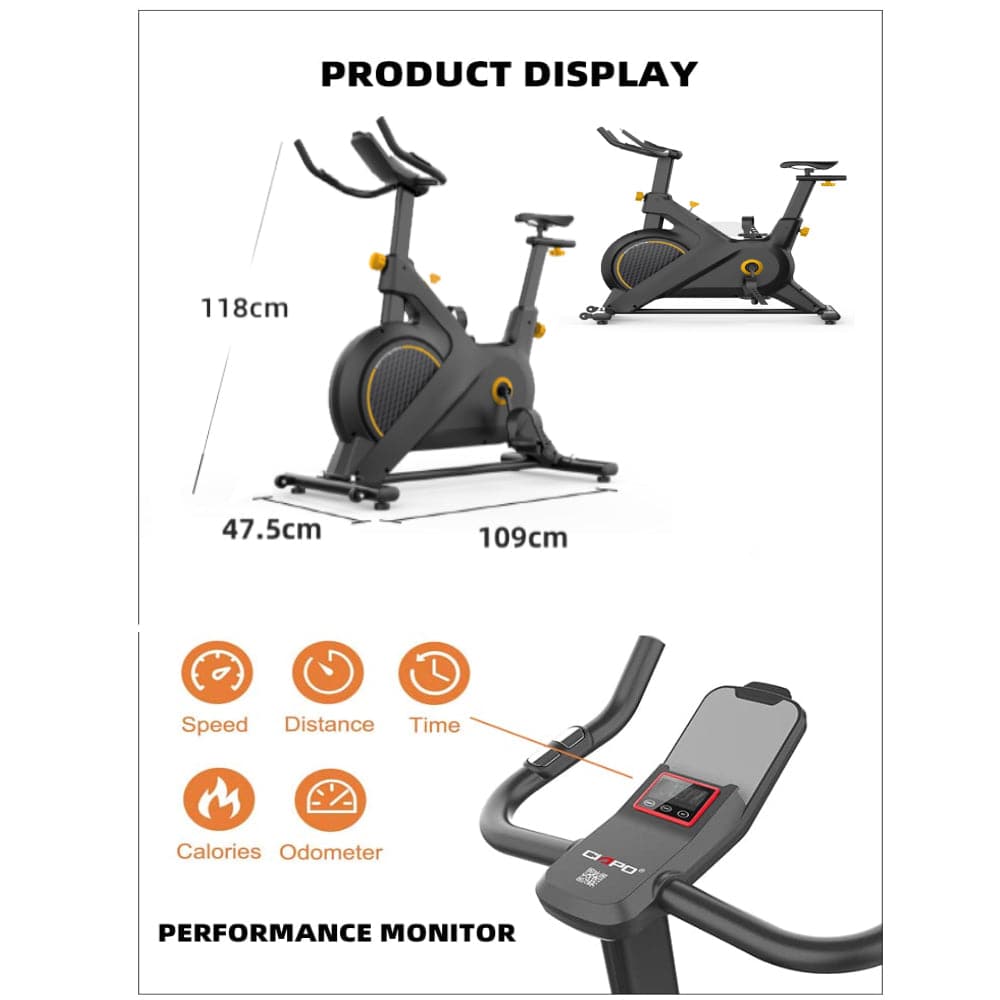 COOLBABY DGDC906 Premium Adjustable Indoor Cycling Bike - COOLBABY