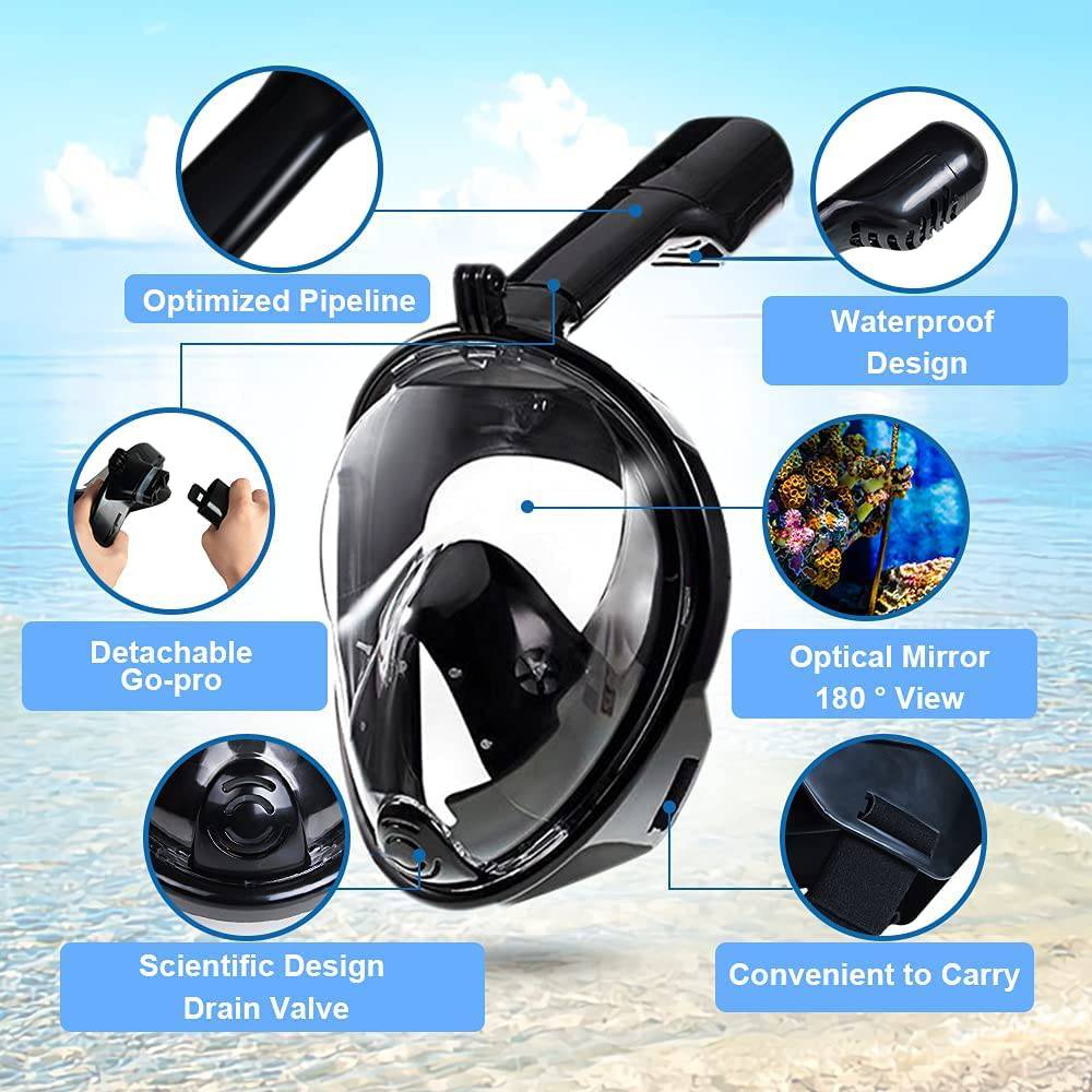COOLBABY Diving Mask Full Face Mask, Snorkeling Mask - COOLBABY