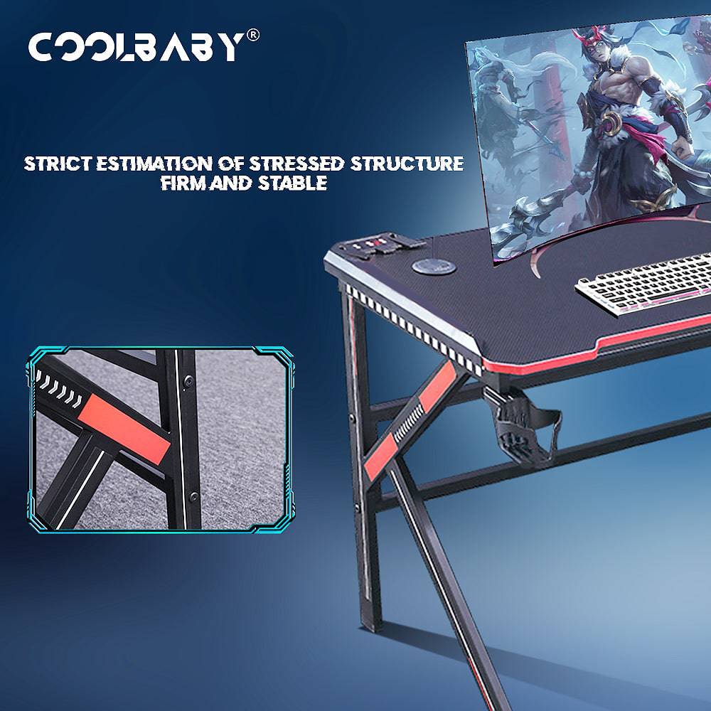 COOLBABY DJZ02-120 Carbon Fiber Gaming Desk - COOLBABY