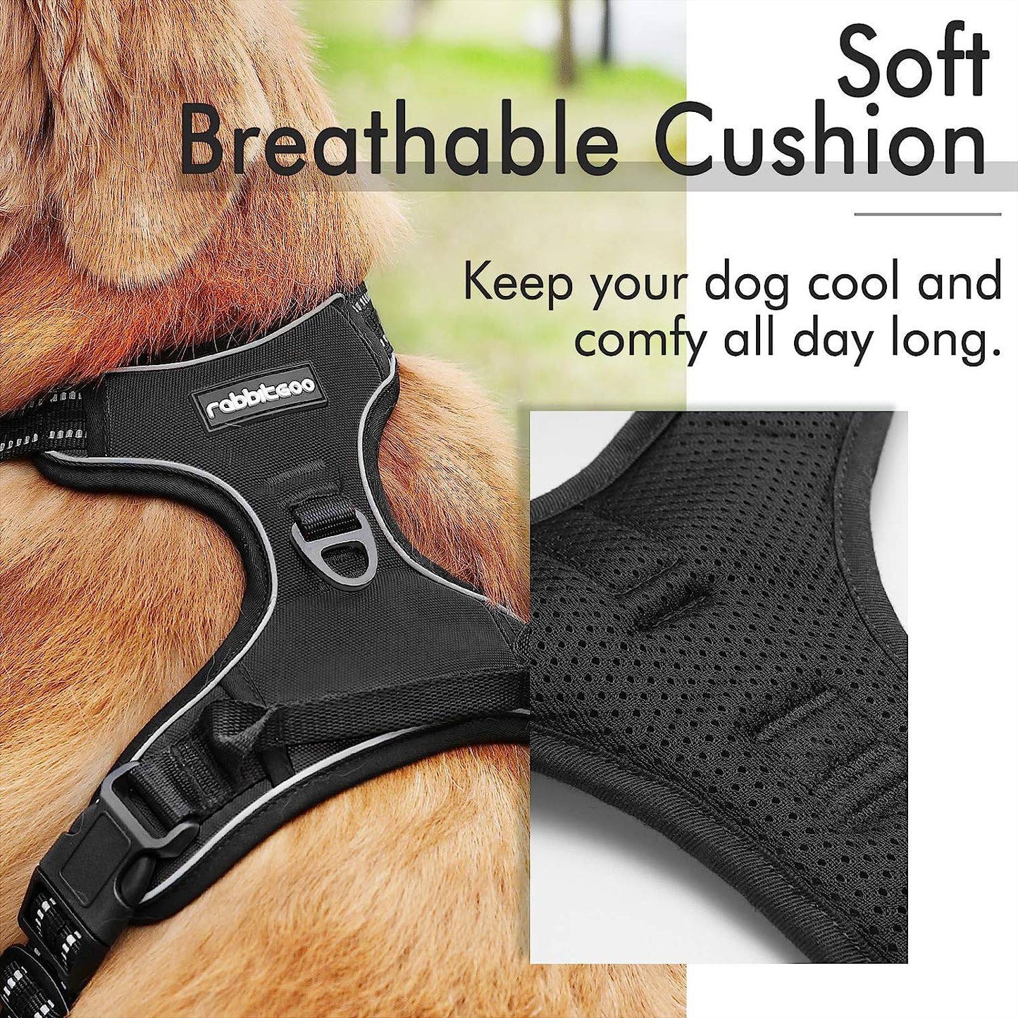 COOLBABY Dog Chest Strap Anti-pull Pet Chest Strap Adjustable Outdoor Pet Vest - COOLBABY
