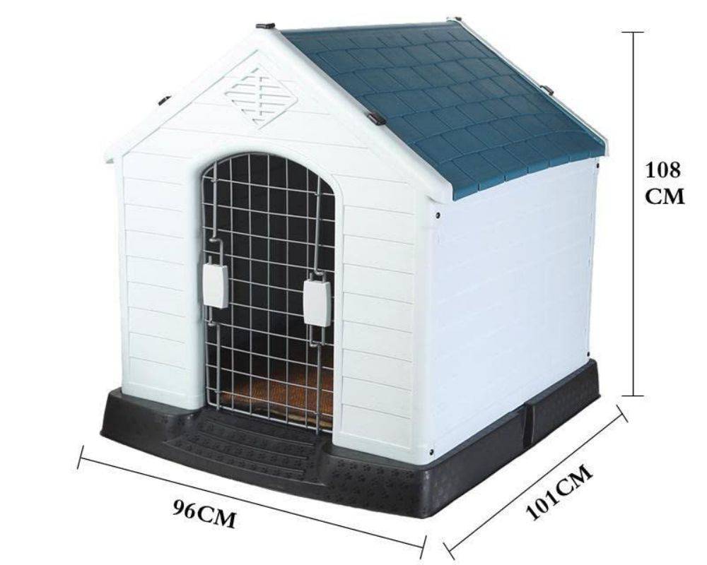 COOLBABY Dog Kennel, Large Medium Dog, Waterproof Plastic Dog Kennel with Vent - COOLBABY