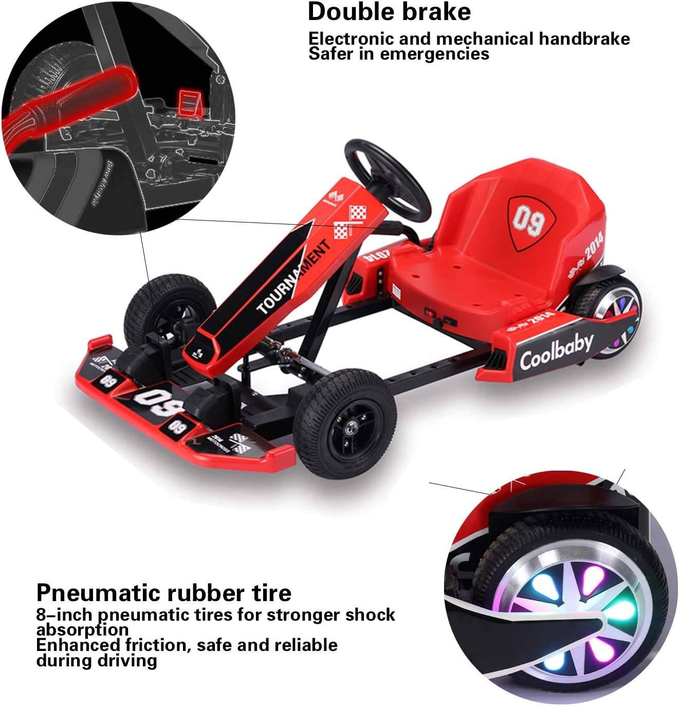 COOLBABY DP10-RD-LHX Electric Go Kart - COOL BABY