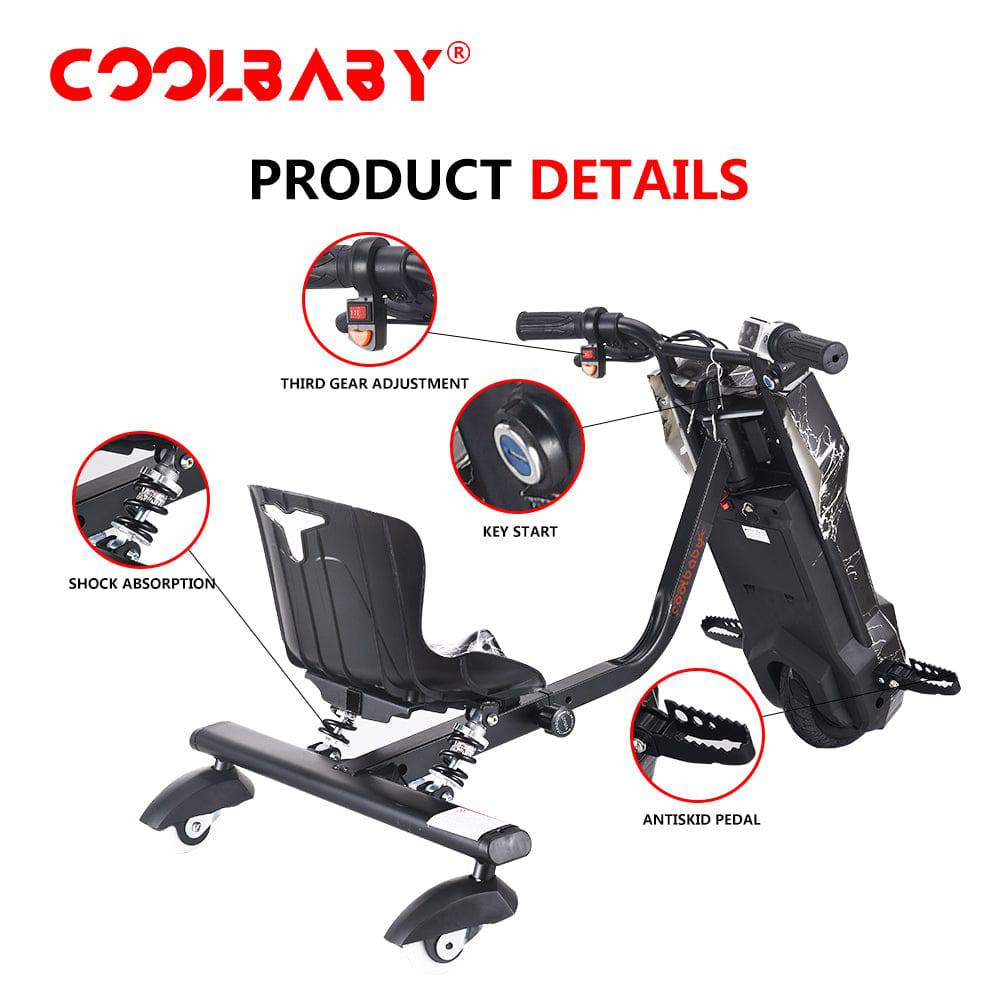 COOLBABY DP3DS 36V Electric Drift Scooter for Kids - COOL BABY