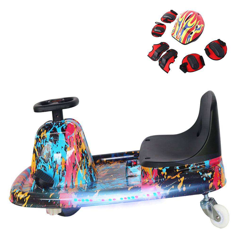 COOLBABY DP7H-LHX  3 Speed 36V Electric 360 Spinning Drifting Ride On Scooter Crazy Car For Kids good gifts - COOLBABY