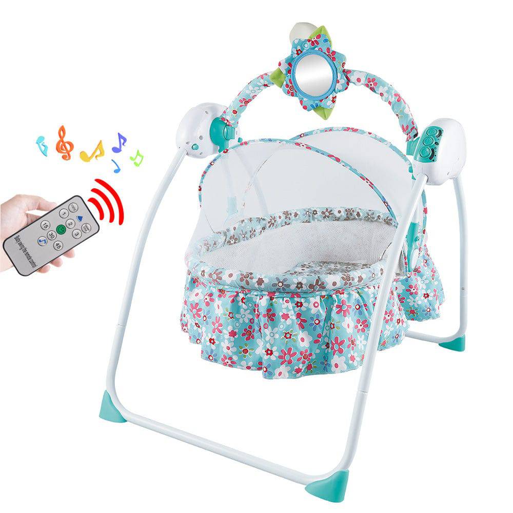 COOLBABY DY04B Blue Baby Cradle Multi-function Baby Rocking Chair For