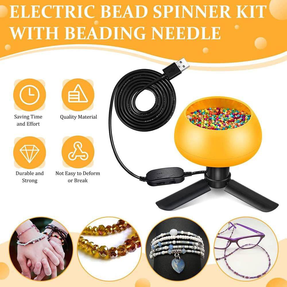 COOLBABY Electric Beading Machine, Electric Bead Spinner for Jewelry Making - COOLBABY