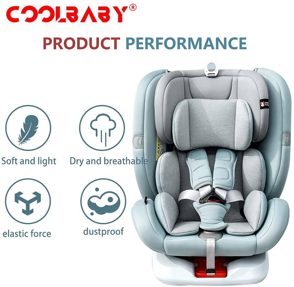 COOLBABY ETAQY02 360-Degree Rotatable Baby Car Seat with Adjustable Features - COOLBABY