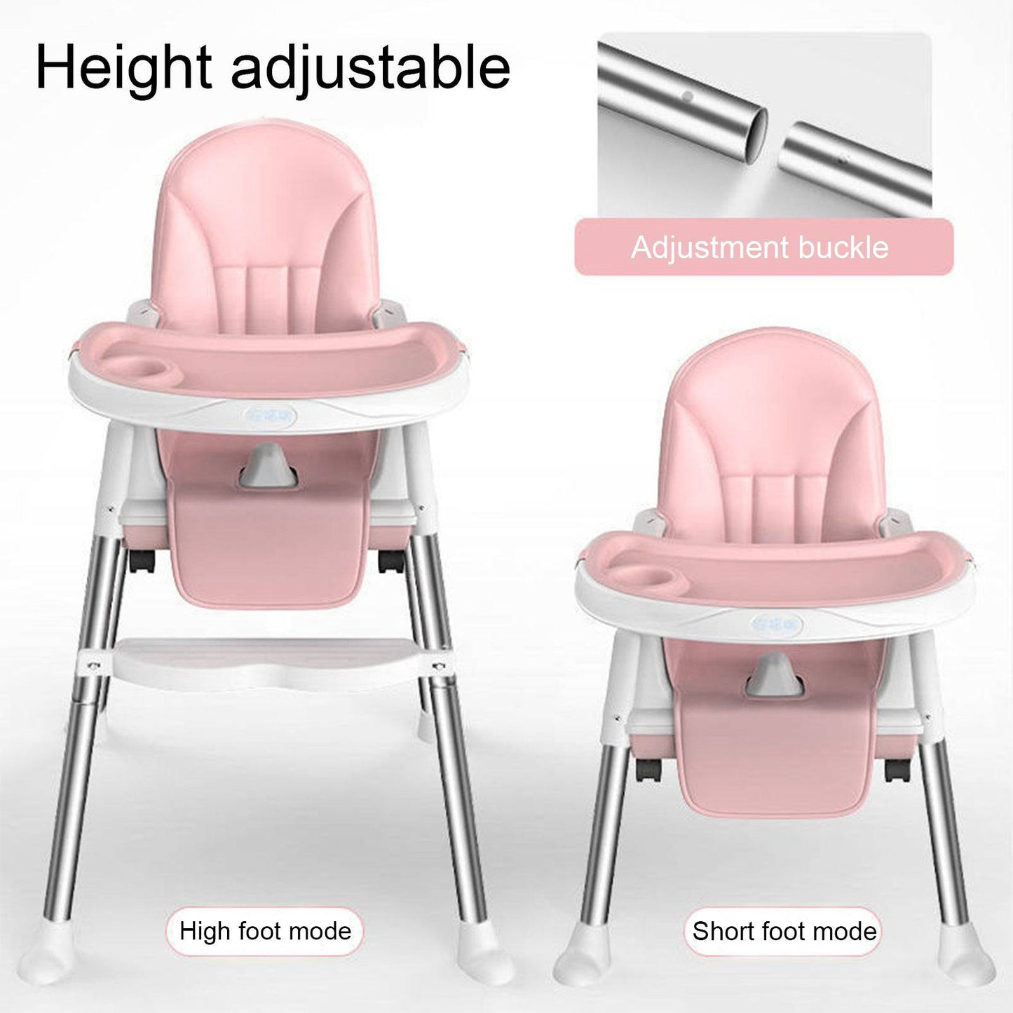 COOLBABY ETCY-PK Baby High Chair for Babies and Toddlers with Safe Mea