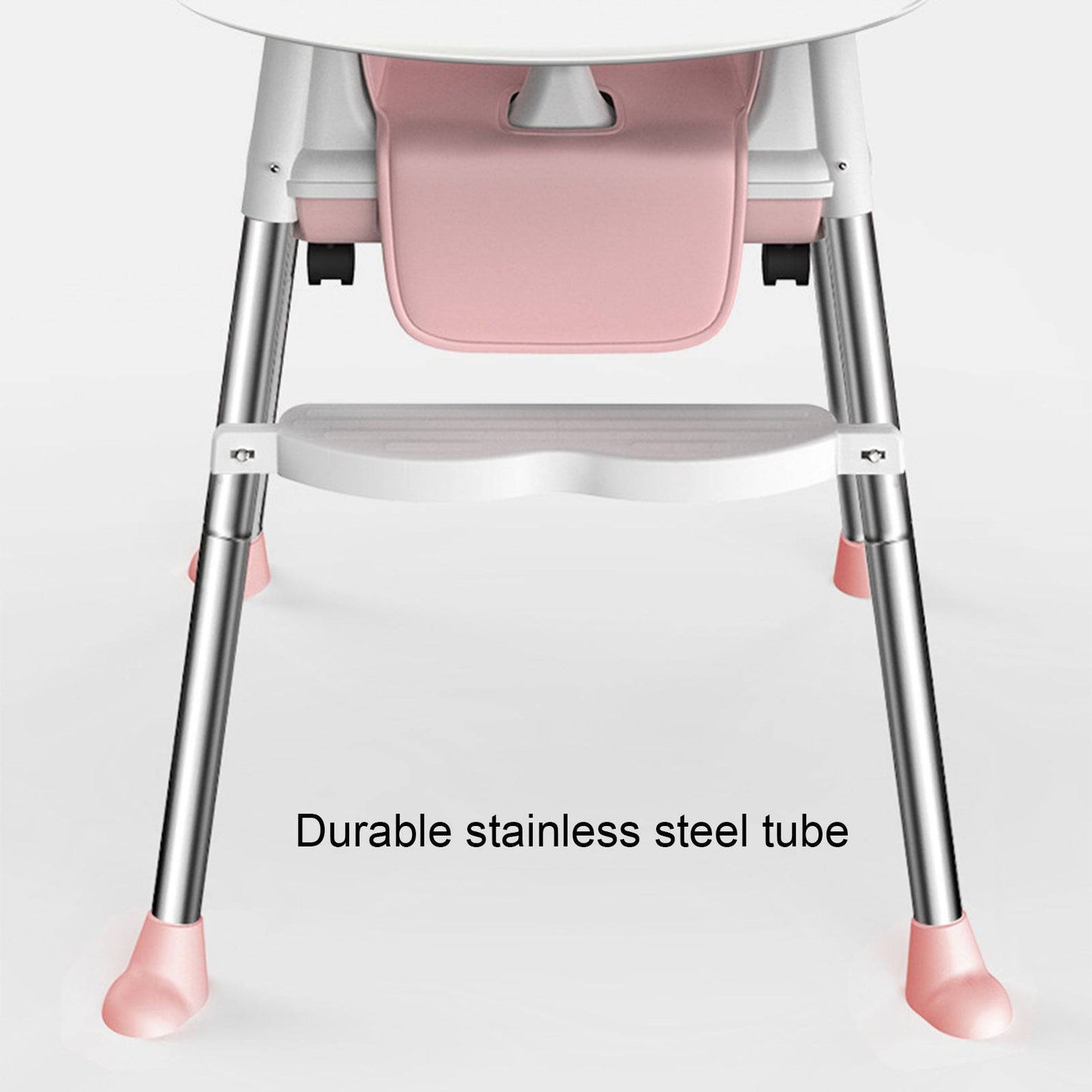 COOLBABY ETCY-PK Baby High Chair for Babies and Toddlers with Safe Meal Tray Adjustable Height Foldable Dining Chair Kids Food Eating Chair - COOLBABY