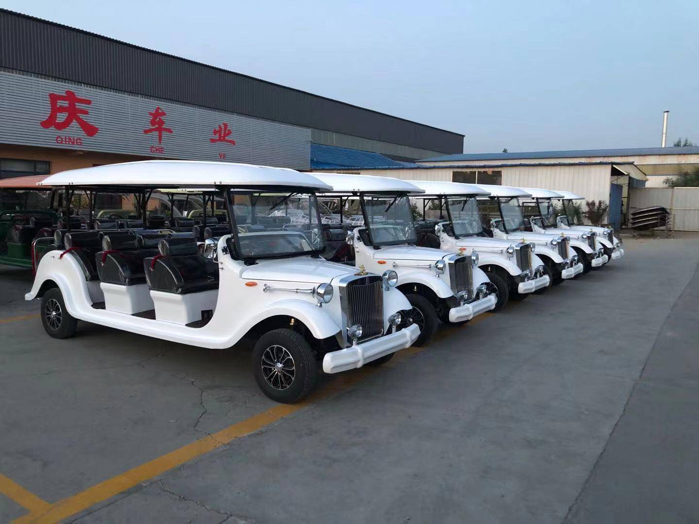 Coolbaby FGLYC-12 Electric Vintage Car - Classic 12-Seater Golf Cart for Tourist Attractions and Sightseeing - COOLBABY