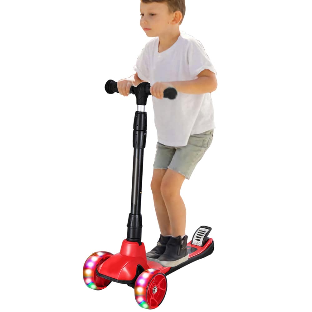 COOLBABY FLL Kids Scooter for Kids 3 Wheel with Light-Up Wheels Scooter, Kicksy Scooter Height Ajustable for Boys or Girls - COOLBABY