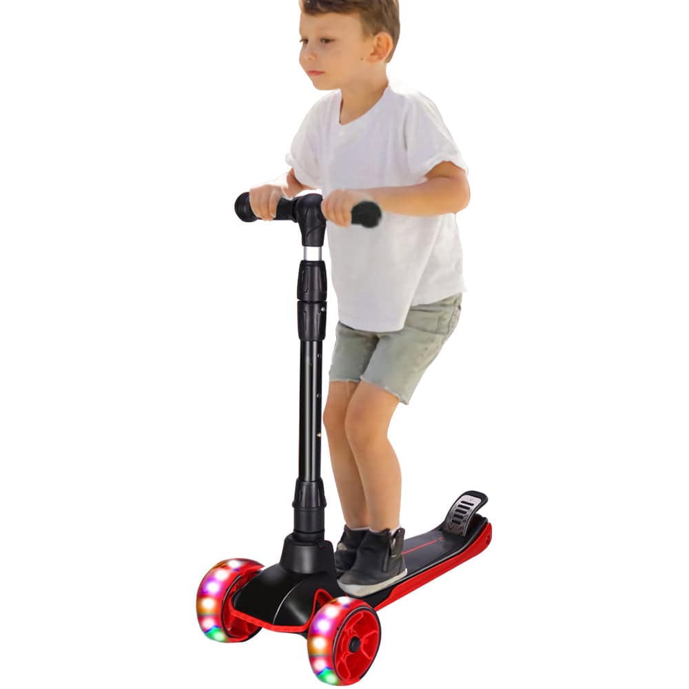 COOLBABY FLL Kids Scooter for Kids 3 Wheel with Light-Up Wheels Scooter, Kicksy Scooter Height Ajustable for Boys or Girls - COOLBABY