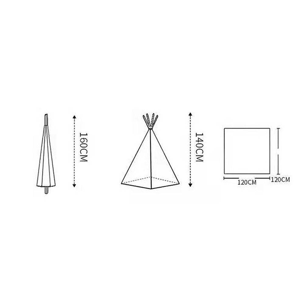 COOLBABY Foldable Teepee Tent for Kids,Play Tents with String Lights,Kids Teepee Tent for Girls & Boys,Washable Tent Foldable Kids Play Tent,140 * 140 * 145CM - COOLBABY