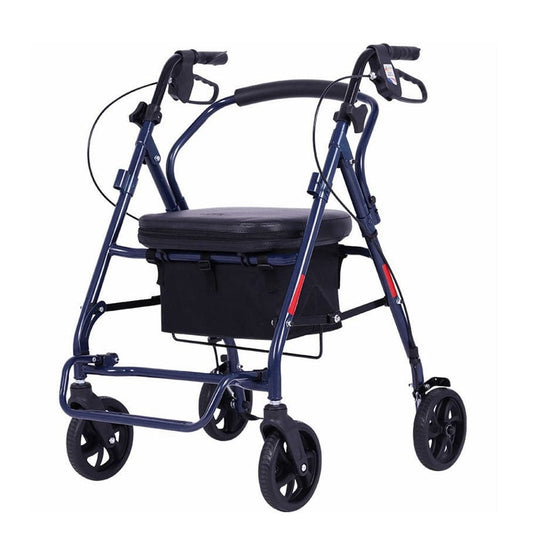 COOLBABY Foldable Trolley Walker for the Elderly – Sturdy, Adjustable, and Multipurpose Mobility Aid - COOLBABY