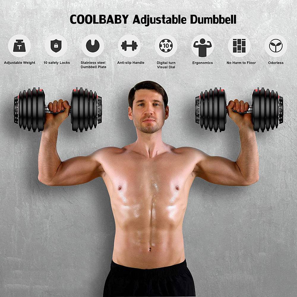 COOLBABY GL24-2 Automatic Adjustable Dumbbells - COOL BABY