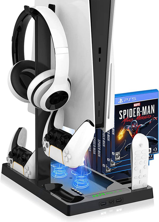 COOLBABY GMEKIT01-SRK Vertical Stand with Cooling Fan for PS5 Console - COOLBABY