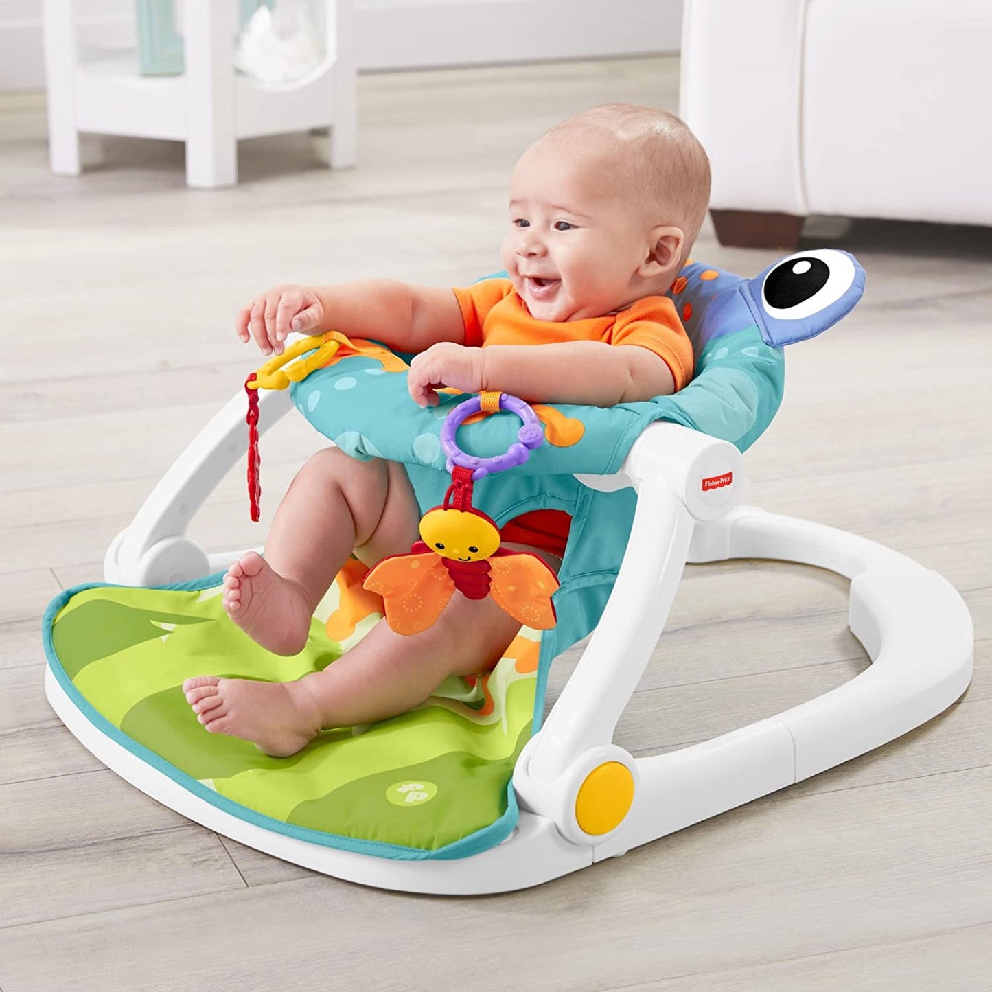 COOLBABY Green Baby Upright Floor Seat with Play Mat - COOL BABY