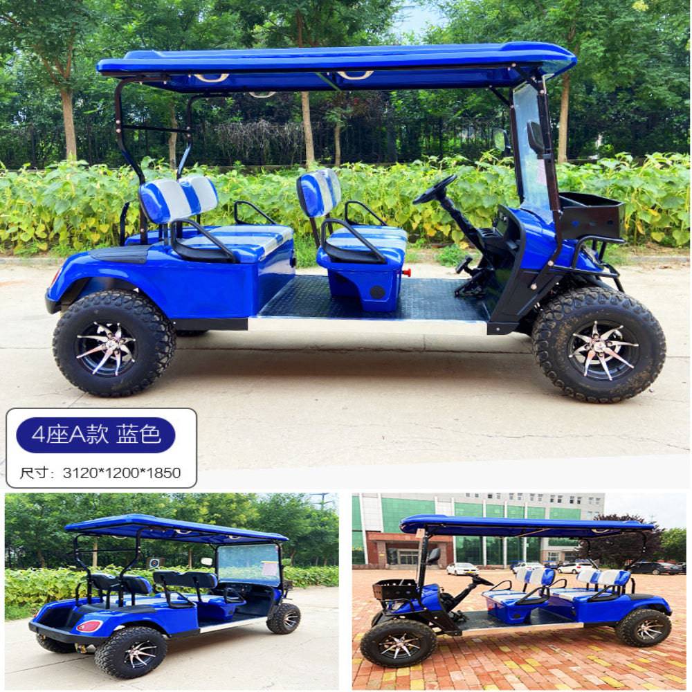 COOLBABY GRF03-4 Passenger LHX Off-Road Electric Golf Cart, Club Car for Sightseeing and Tourism - COOLBABY