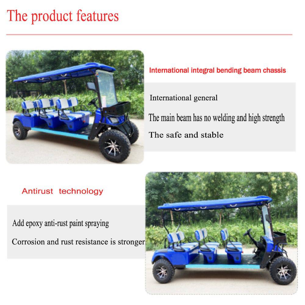 COOLBABY GRF03-6-LHX: 6-Person Off-Road Electric Golf Cart Ideal for Hotels, Resorts, and Electric Tourism - COOLBABY