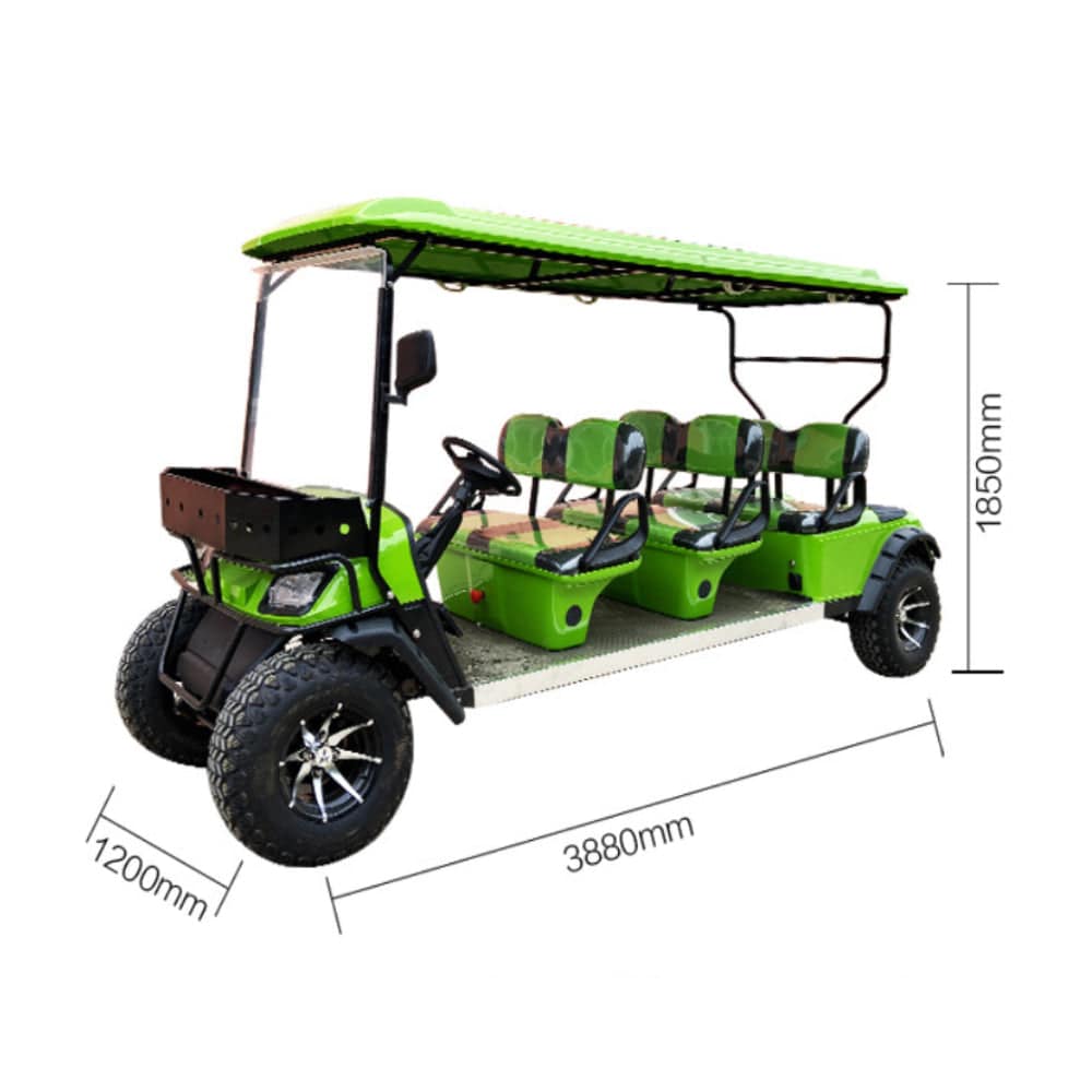 COOLBABY GRF03-6-LHX: 6-Person Off-Road Electric Golf Cart Ideal for Hotels, Resorts, and Electric Tourism - COOLBABY