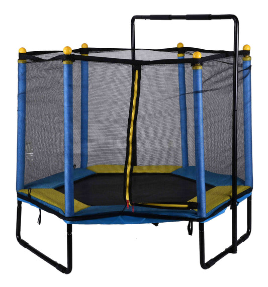 COOLBABY HC-014 55 Inch Trampoline with 360 Surround Handrail for Kids - COOLBABY