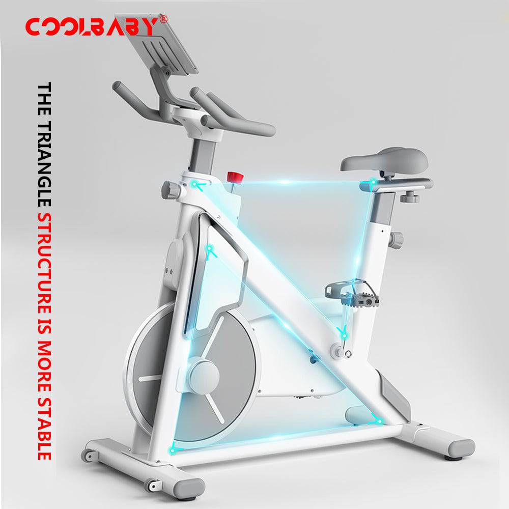 COOLBABY Health & Fitness Indoor Cycling Exercise Bike - Magnetic Resistance for Home, Office, and Gym Workouts - COOLBABY