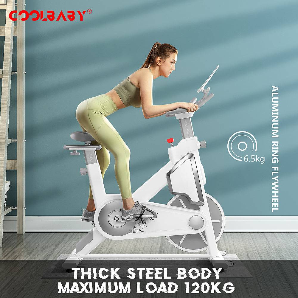 COOLBABY Health & Fitness Indoor Cycling Exercise Bike - Magnetic Resistance for Home, Office, and Gym Workouts - COOLBABY