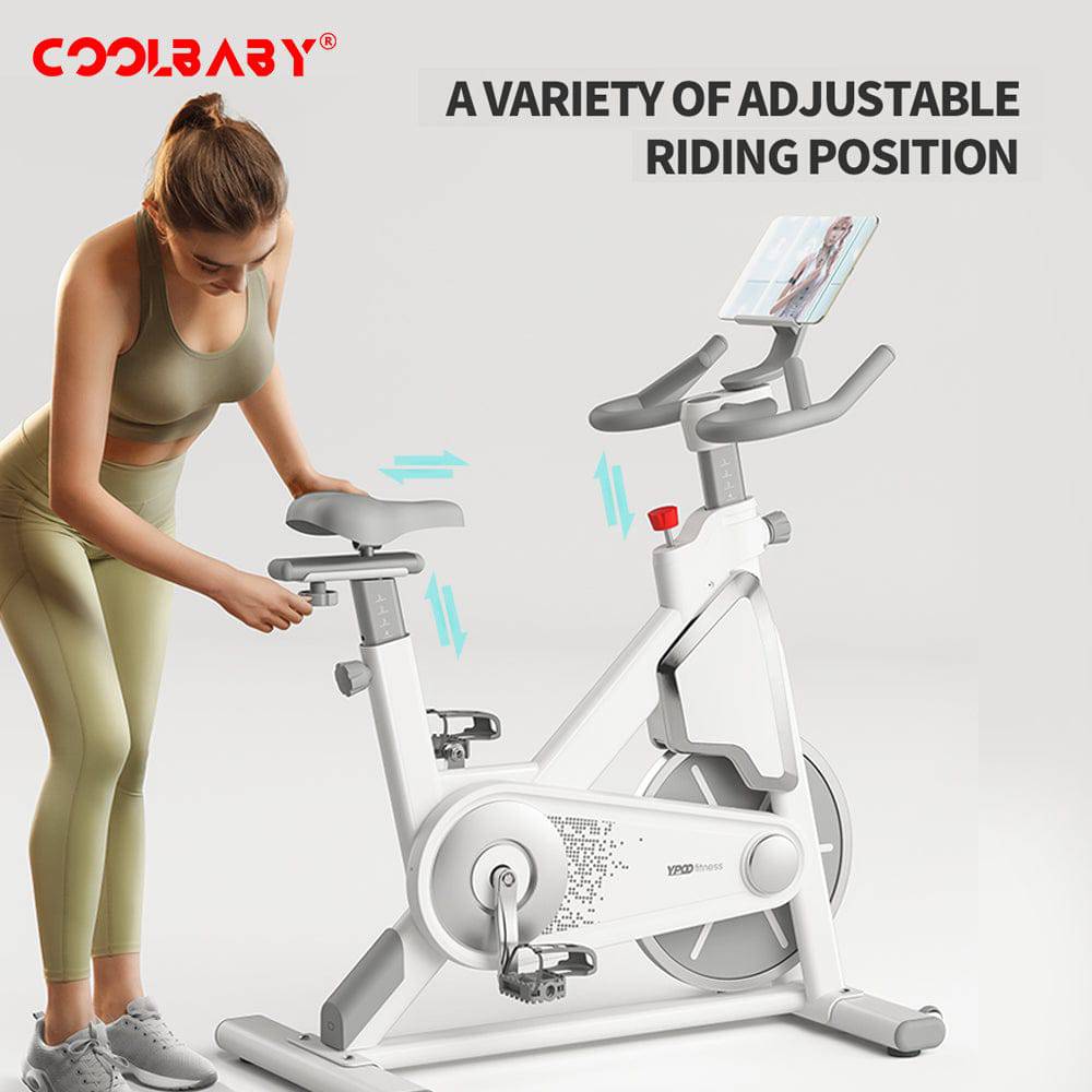 COOLBABY Health & Fitness Indoor Cycling Exercise Bike - Magnetic Resistance for Home, Office, and Gym Workouts - COOLBABY