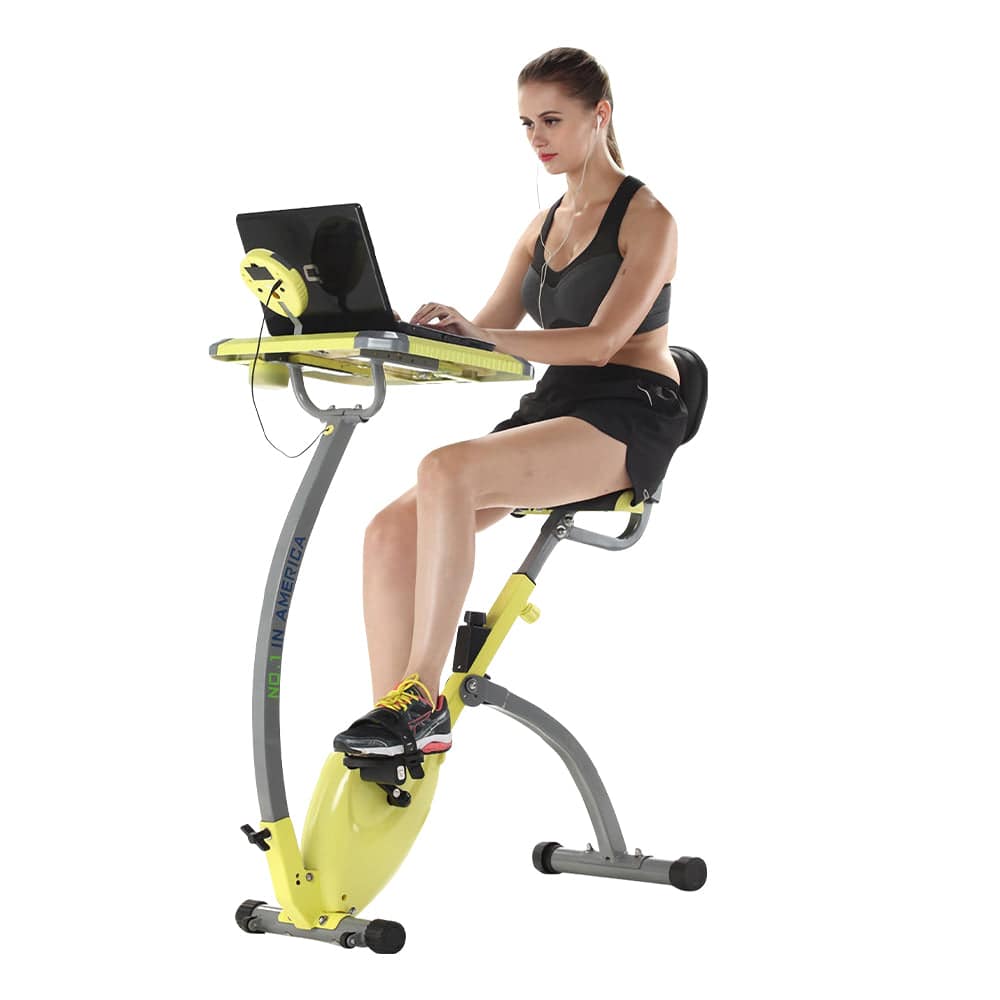 Fitness Computer COOLBABY Home Exercise Bike, Super Quiet, Two-way Folding, Magnetic Co