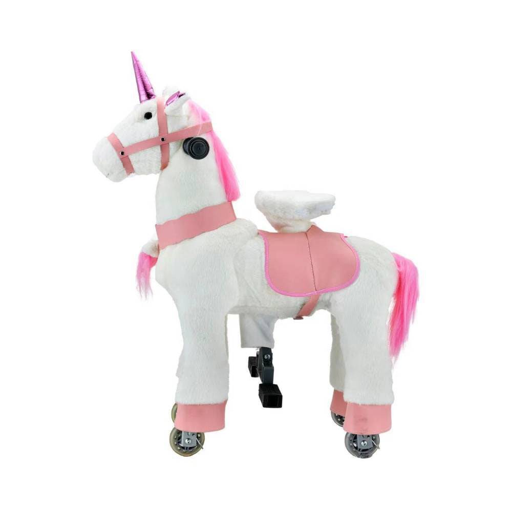 COOLBABY Horse Ride on Toy for Toddlers,Ride on Rocking Horse Toy Plush Walking Pony Mechanical Riding Horse - COOLBABY