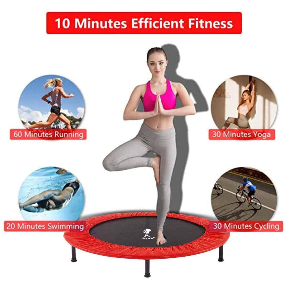 COOLBABY HP8962-RD Jump into Fitness Joy with Our 40-Inch Mini Trampoline - COOL BABY