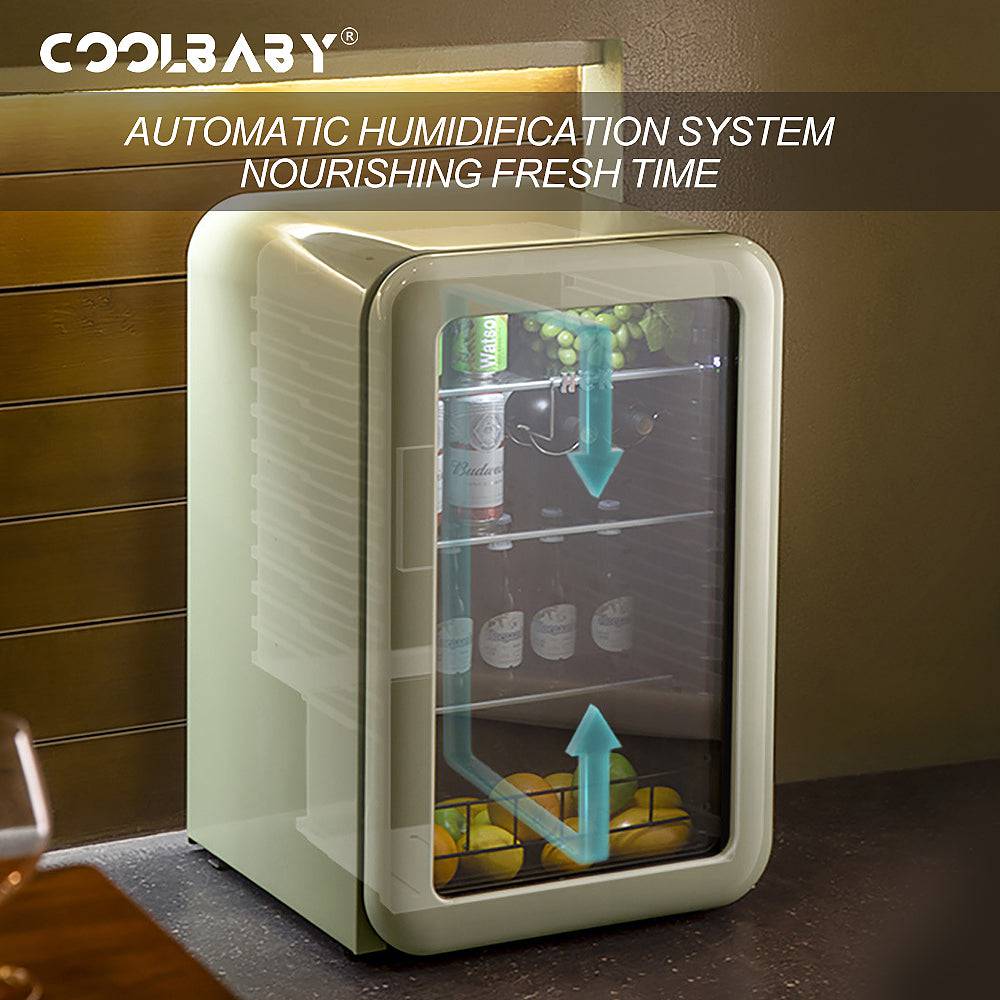 COOLBABY Ice Bar Freezer Household Living Room Small Cold Drink Drinks Mini Refrigerator Office - COOLBABY